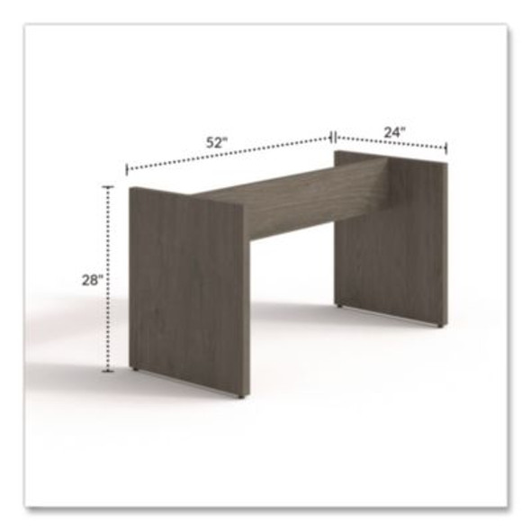 Alera Seville 96" Wide Conference Table Base, 50w x 22d x 28h, Walnut