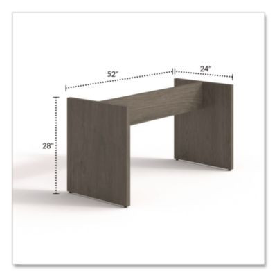 Alera Seville 96" Wide Conference Table Base, 50w x 22d x 28h, Walnut