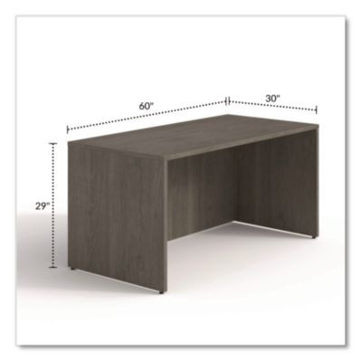 Alera Seville Series Desk Shell, 60" x 30" x 29", Walnut
