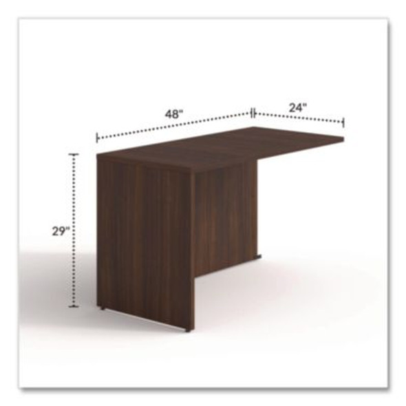 Alera Seville Series Return Shell, Reversible, 48" x 24" x 29", Mahogany