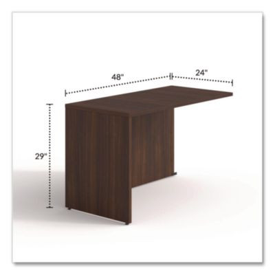 Alera Seville Series Return Shell, Reversible, 48" x 24" x 29", Mahogany