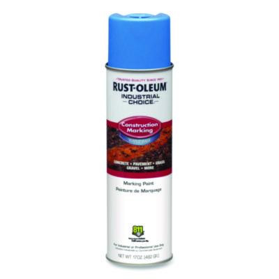 Industrial Choice M1400 System Water-Based Construction Marking Paint, Flat Caution Blue, 17 Oz Aerosol Can, 12/Carton