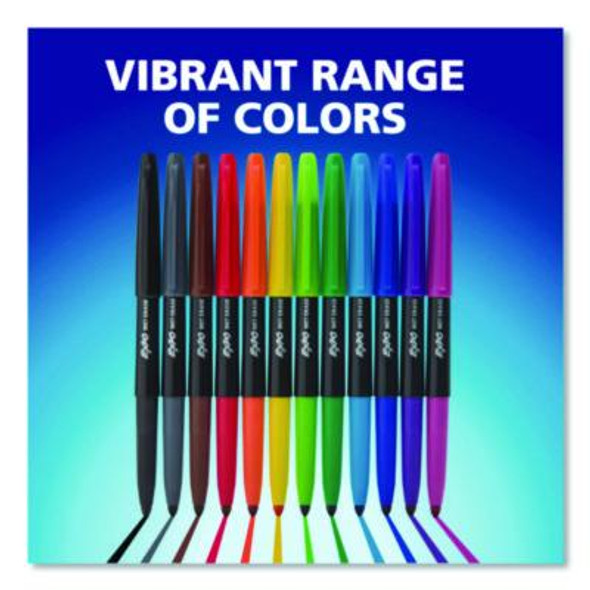Wet Erase Markers, Ultra Fine Needle Tip, Assorted Colors, 12/Pack