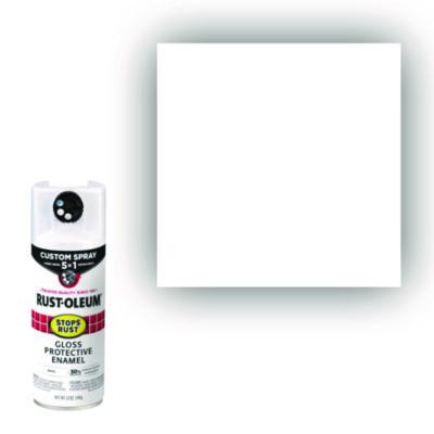 Stops Rust 5-In-1 Spray Paint, Gloss White, 12 Oz Aerosol Can