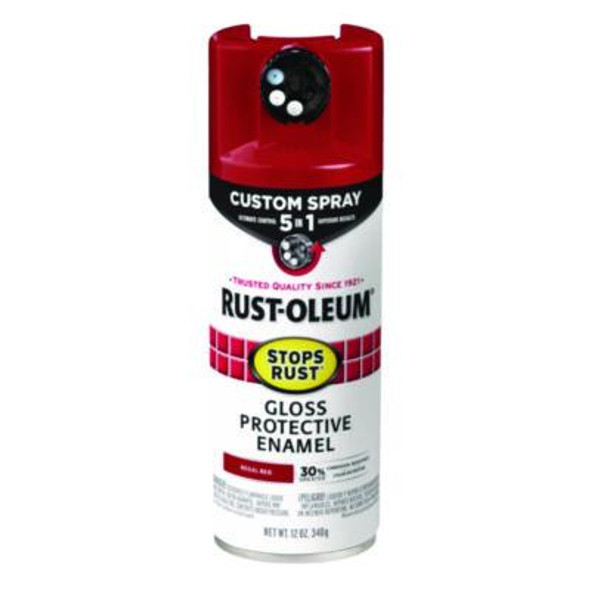Stops Rust 5-In-1 Spray Paint, Gloss Regal Red, 12 Oz Aerosol Can, 6/Carton