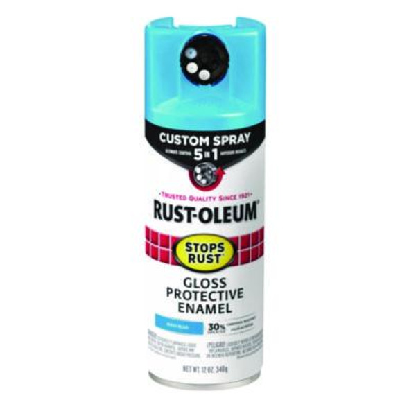 Stops Rust 5-In-1 Spray Paint, Gloss Maui Blue, 12 Oz Aerosol Can