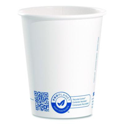 Recycled Content Pcf Paper Hot Cups, Proplanet Seal, 10 Oz, White, 50/Pack