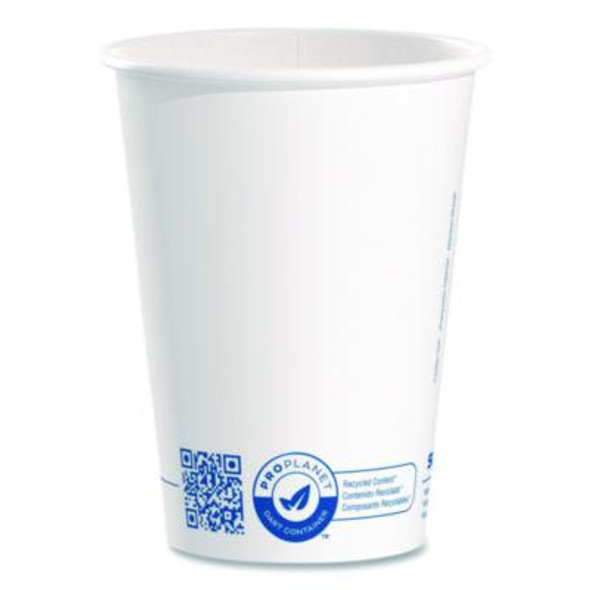 Recycled Content Pcf Paper Hot Cups, Proplanet Seal, 12 Oz, White, 50/Pack