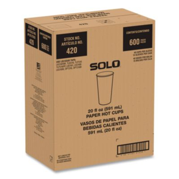 Recycled Content Pcf Paper Hot Cups, Proplanet Seal, 20 Oz, White/Blue, 600/Carton