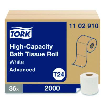 Advanced High-Capacity Bath Tissue, Septic Safe, One-Ply, White, 2,000 Sheets/Roll, 36 Rolls/Carton