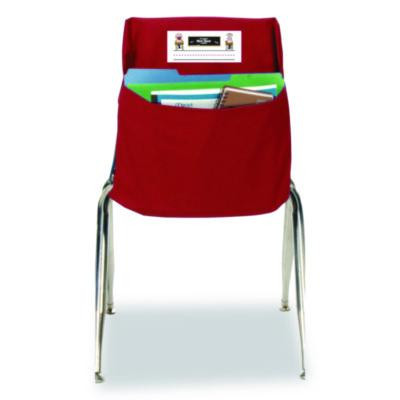 Elastic-Back Seat Sack For Chairs 12" To 17" Wide, 11 x 15.5 x 14, Fabric, Red