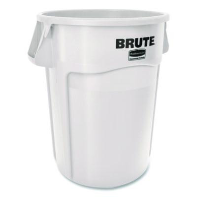 Brute Container, 44 Gal, Plastic, White