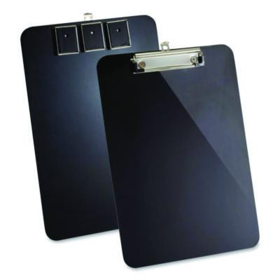 Plastic Magnetic Clipboard, 1.5" Clip Capacity, Holds 8 x 11.5 Sheets, Black