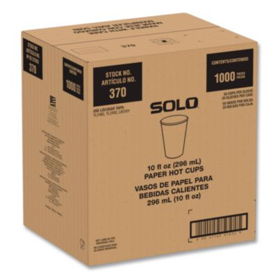 Recycled Content Pcf Paper Hot Cups, Proplanet Seal, 10 Oz, White/Blue, 1,000/Carton