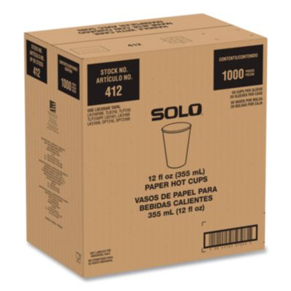 Recycled Content Pcf Paper Hot Cups, Proplanet Seal, 12 Oz, White/Blue, 1,000/Carton