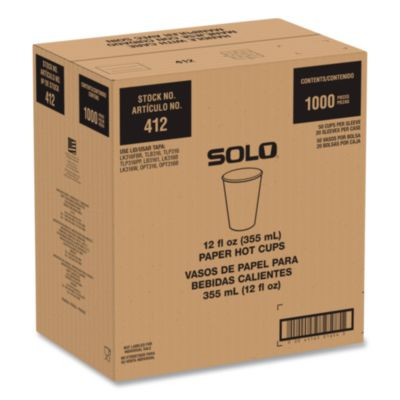 Recycled Content Pcf Paper Hot Cups, Proplanet Seal, 12 Oz, White/Blue, 1,000/Carton
