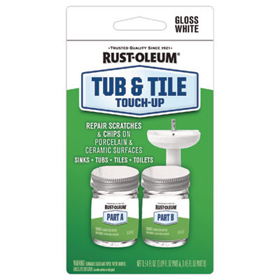 Specialty Gloss White Tub And Tile Touch Up, Gloss White, 0.54 Oz Glass Vials, 6 Kits/Carton