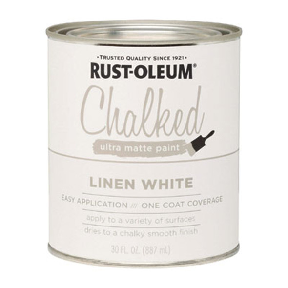 Ultra Matte Chalked Paint, Matte White, Quart Can, 2/Carton