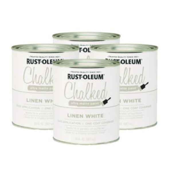 Ultra Matte Chalked Paint, Matte White, Quart Can, 2/Carton