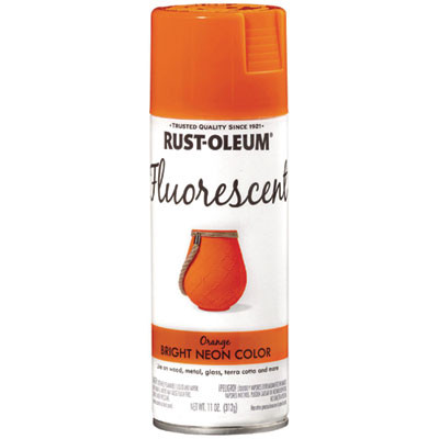 Specialty Fluorescent Spray Paint, Flat Fluorescent Orange, 11 Oz Aerosol Can, 6/Carton