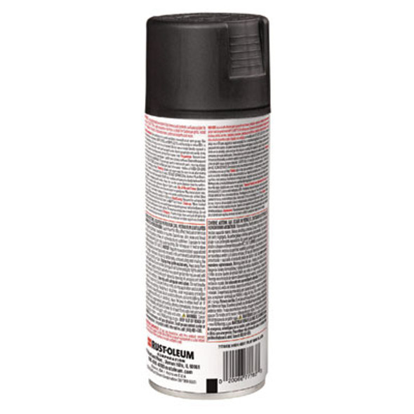 High Heat Enamel Spray Paint, Flat Black, 12 Oz Aerosol Can, 6/Carton