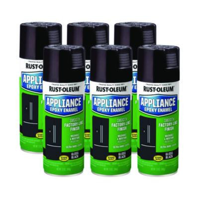 Specialty Appliance Epoxy Spray Paint, Gloss Black, 12 Oz Aerosol Can, 6/Carton