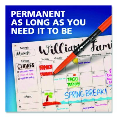 Wet Erase Marker, Ultra Fine Bullet Tip, Assorted Colors, 4/Set