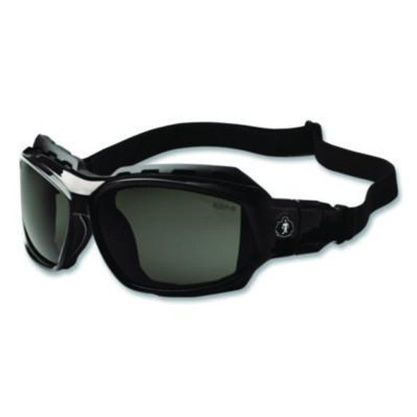Skullerz Loki Safety Glasses/Goggles, Black Frame/Smoke Lens, Nylon/Polycarb