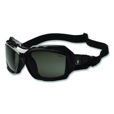 Skullerz Loki Safety Glasses/Goggles, Black Full Frame, Smoke Dual Lens