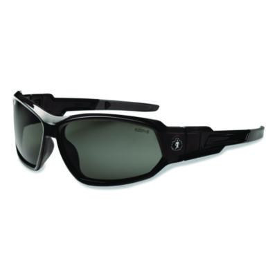 Skullerz Loki Safety Glasses/Goggles, Black Full Frame, Smoke Dual Lens