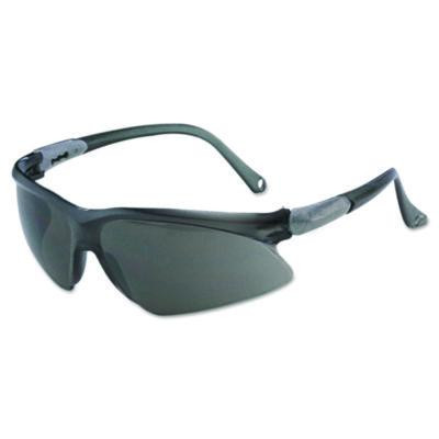 V20 Visio Safety Glasses, Black Half Frame, Black Dual I/O Lens