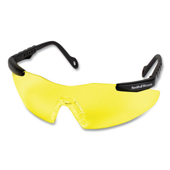 Magnum 3G Safety Eyewear, Black Frame, Yellow/Amber Lens, 12/Box