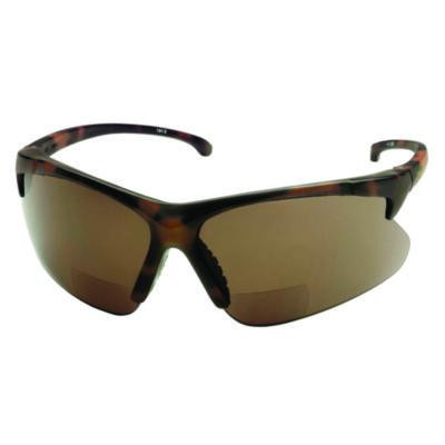 V60 30-06 Readers Safety Sunglasses, 1.5+ Diopter, Tortoise Half Frame, Smoke Dual Lens, 6/Box