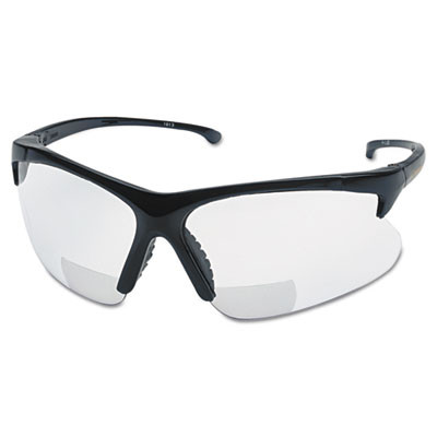 V60 30-06* Safety Reader Eyewear, 1.5+ Diopter, Black Half Frame, Clear Dual Lens