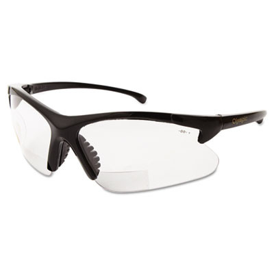 V60 30-06* Safety Reader Eyewear, 1.5+ Diopter, Black Half Frame, Clear Dual Lens