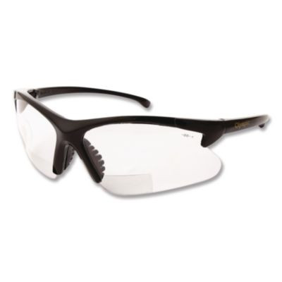 V60 30-06* Safety Reader Eyewear, 1.5+ Diopter, Black Half Frame, Clear Dual Lens