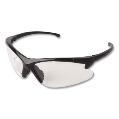 V60 30-06* Safety Reader Eyewear, 2.0+ Diopter, Black Half Frame, Clear Dual Lens