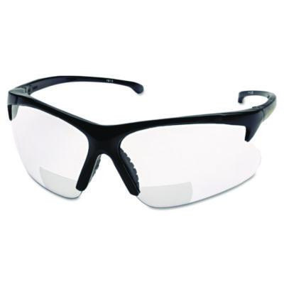 V60 30-06* Rx Safety Eyewear 3011719, 2.5+ Diopter, Black Half Frame, Clear Dual Lens