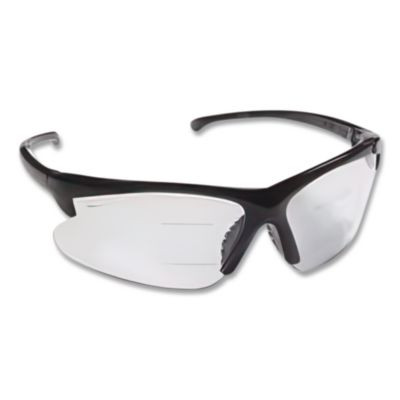 V60 30-06* Rx Safety Eyewear 3011719, 2.5+ Diopter, Black Half Frame, Clear Dual Lens