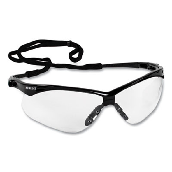 Nemesis Csa Safety Glasses, Black Frame, Clear Lens, 12/Box