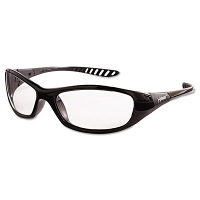 Hellraiser Safety Glasses, Black Full Frame, Clear Dual Antifog Hard Coat Scratch Resistant Lens