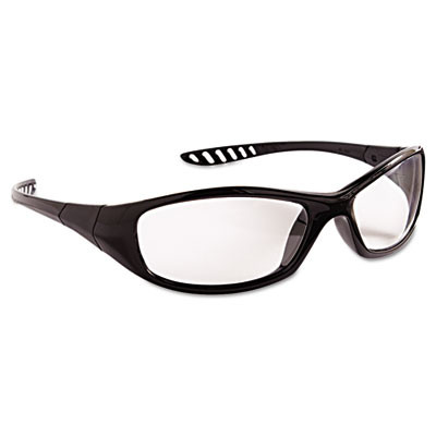 Hellraiser Safety Glasses, Black Full Frame, Clear Dual Antifog Hard Coat Scratch Resistant Lens