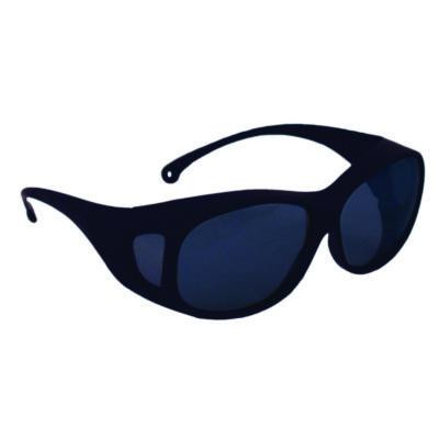 V50 Otg Safety Eyewear, Black Full Frame Otg, Mirrored Smoke Dual Lens