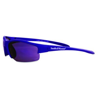 Equalizer Safety Eyewear, Blue Half Frame, Mirrored Blue Dual Lens