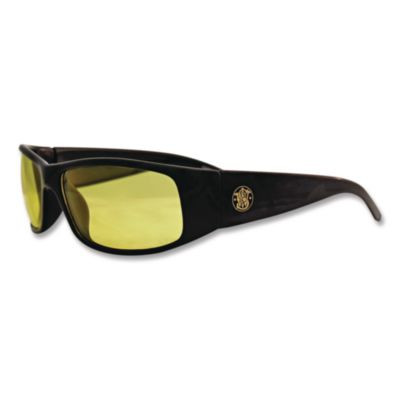 Elite Safety Glasses 3016314, Black Full Frame, Amber Dual Lens