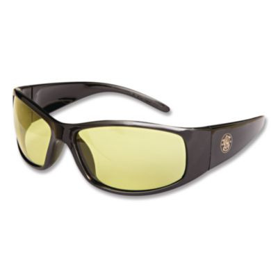 Elite Safety Glasses 3016314, Black Full Frame, Amber Dual Lens