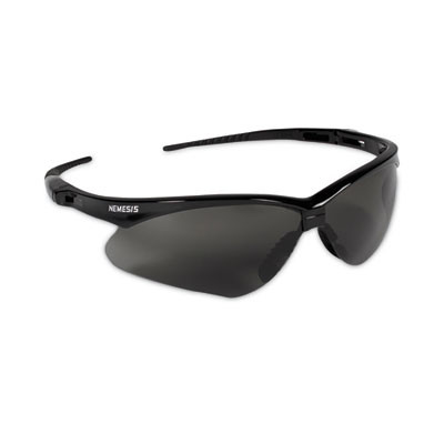 Nemesis Safety Glasses, Black Half Frame, Smoke Dual Lens