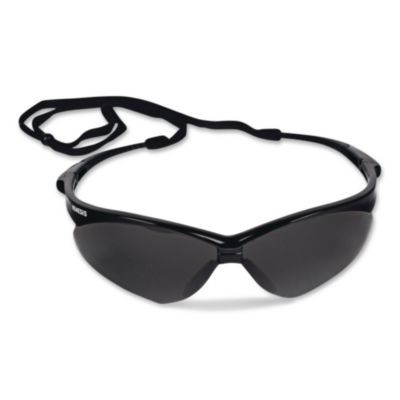 Nemesis Safety Glasses, Black Half Frame, Smoke Dual Lens