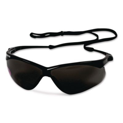 Nemesis Readers Safety Glasses, 2.5+ Diopter, Black Half Frame, Smoke Dual Lens, 6/Box
