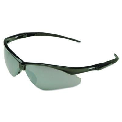 Nemesis Safety Glasses, Camo Half Frame, Clear Dual Lens